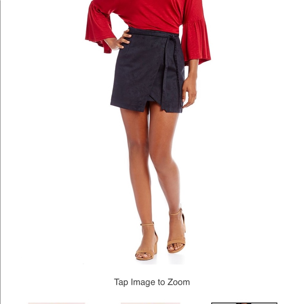 Living Doll faux suede skirt in maroon